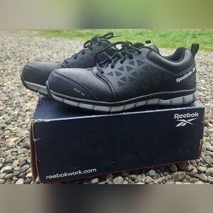 Reebok Men's Black Alloy Toe Work Sneakers